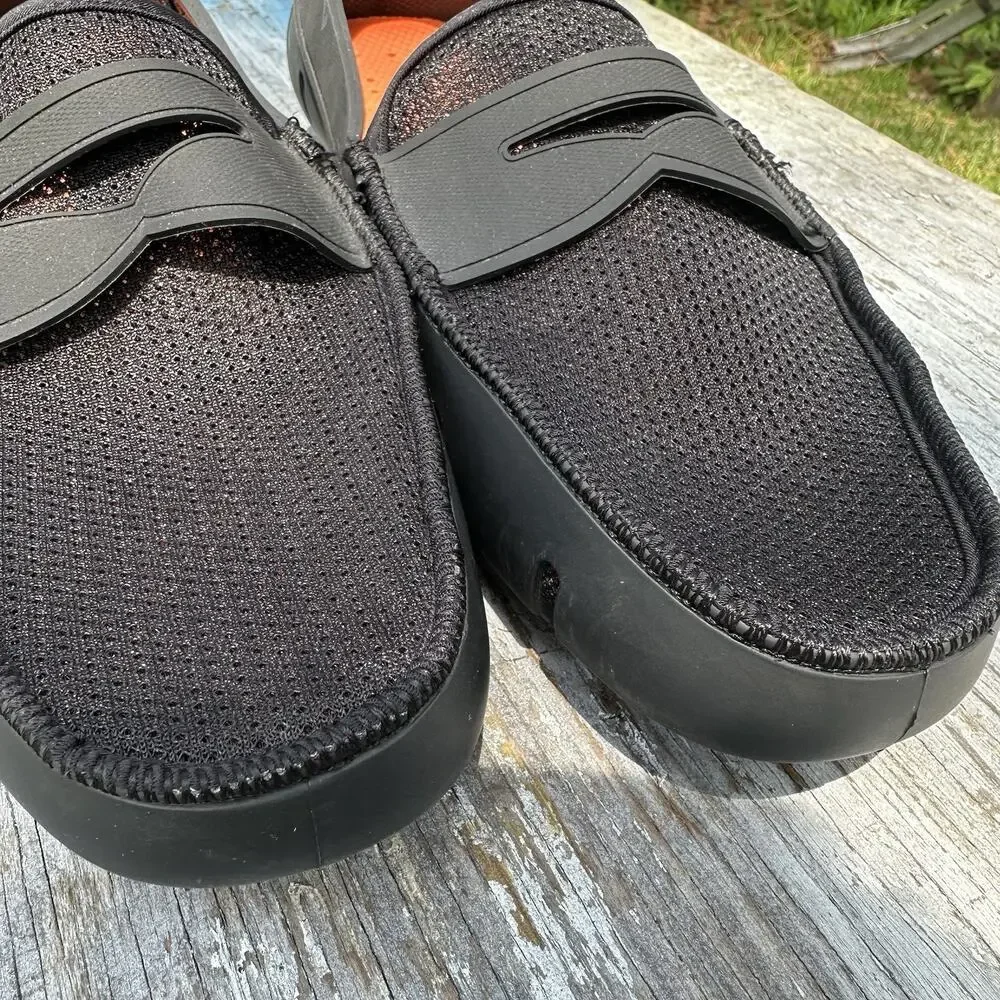 SWIMS Men’s 10 Penny black mesh breathable slip on casual loafer shoes